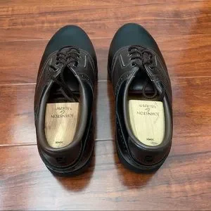 Footjoy Men’s Black & Brown Leather Spiked Golf Shoes with Wood Inserts FootJoy | Shoes | Footjoy Mens Black Brown Leather Spiked  main image 3